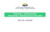 FSAAâ€”Datafolio Teacher Resource Guide 2019â€“2020 ... 2019â€“2020 FSAAâ€”Datafolio Teacher Resource