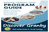 WINTER/SPRING 2020 352*5$0 *8,'( · First Selectman B. Scott Kuhnly Volume 2, Issue 1 WINTER/SPRING 2020 352*5$0 *8,'(LIBRARY SERVICES PARKS & RECREATION SENIOR SERVICES SOCIAL SERVICES