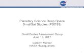Planetary Science Deep Space SmallSat Studies (PSDS3)...Planetary Science Deep Space SmallSat Studies CAESAR Science Objectives: 1. Evaluate bulk physical characteristics of several