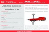 M1B - M1D · M1B - M1D Single tap mechanical tapping units This device is 100% mechanical, has an adjustable gearbox and is the simplest tapping unit to use and/or re-use within different
