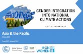 Asia & the Pacific - United Nations Framework Convention on Climate … Pacific Workshop.p… · areas of focus under climate change adaptation are stakeholder engagement in the adaptation