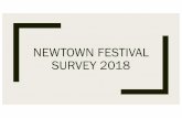 New NEWTOWN FESTIVAL SURVEY 2018 · 2019. 7. 2. · Newtown Festival Series Event You attended other local businesses in Newtown as a result of attending the Festival and/or NNC Festival