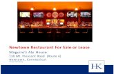 Newtown Restaurant For Sale or Lease - images1.loopnet.com€¦ · Newtown Restaurant For Sale or Lease Maguire’s Ale House 130 Mt. Pleasant Road (Route 6) Newtown, Connecticut