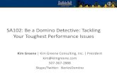 SA102: Be a Domino Detective: Tackling Your Toughest ... · – System and application performance optimization – Administration – Upgrades – Troubleshooting – Health, performance,