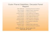 Outer Planet Satellites: Decadal Panel Report · Radio Science Investigations of Planetary Atmospheres, Interiors, Surfaces, Rings, and Solar and Fundamental Physics Sami Asmar Electromagnetic