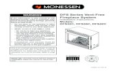 WARNINGS DFS Series Vent-Free Fireplace System...Gas Specifications IGNITION CONTROLS Piezo ignitor allows ignition of the pilot without the use of matches or batteries. Milli-Volt