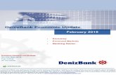 DenizBank Economic Update · DenizBank Economic Update February 2015 t Contrary to CBRT’s rate cut both on weekly repo rate and interest rate corridor, benchmark bond yield remained