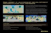 PGA LEAD | A LEADERSHIP DEVELOPMENT PROGRAM FOR PGA … · While PGA LEAD is designed to drive a diverse demographic of participants with consideration given to gender, age, race/color,
