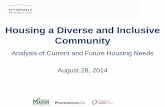 Housing a Diverse and Inclusive Community · market trends •To examine current housing affordability in the county •To better understand the current gap between needs and supply
