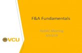 F&A Fundamentals...F&A Fundamentals ReDAC Meeting 3/13/19. 2 Definition •OMB Uniform Guidance (200.56) Definition of ... –Building Depreciation –Equipment Depreciation –Interest