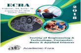 Volume: 04, Issue: 31 - academicfora.com€¦ · ii Book of Abstracts Proceeding International Conference on “Engineering & Technology, Computer, Basic & Applied Sciences (ECBA-2018)