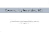 Community Investing 101...algerd\home\Desktop\02 Community Investing 101.pptx • Adopted as part of the Tax Reform Act of 1986 and written in Section 42 of the Internal Revenue Code