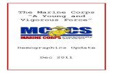 The Marine Corps “A Young and Vigorous Force”...Dec 2011). 0.0% 10.0% 20.0% 30.0% 50.0% 60.0% Marine Corps Army Navy Air Force 48.9% 60.0% 53.9% 58.6% Percent of Married Active