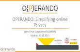 OPERANDO: Simplifying online Privacy · What OPERANDO will provide FoodCoach with Government to Consumer (G2C) (2/4): FoodCoach • The integrated OPERANDO-based PSP will be used
