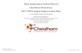 Allen Independent School District Cheatham Elementary 2017 ...€¦ · Allen Independent School District Cheatham Elementary 2017-2018 Campus Improvement Plan Accountability Rating: