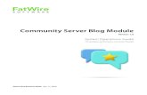 Community Server Blogs - Oracle · 2012. 2. 20. · Commenting capability enables visitors to contribute feedback on the blogs, which in turn enables the content providers of your