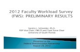 Sandra L. Schneider, Ph.D. FDP Vice Chair; FWS PI and Task Force …thefdp.org/default/assets/File/Documents/fws_2012_prelim_slides.pdf · 21.1% Post-Award Activities, 21.2% 2012