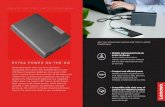 LENOVO™ USB TYPE-C LAPTOP POWER BANK€¦ · most laptop cases or bags. Efficiently charge both power bank and notebook simultaneously at your desk. Compatible with wide array of