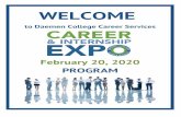 Tips for Making the Most of the Career & Internship Expo Career Expo D… · Tips for Making the Most of the Career & Internship Expo. Prepare a short introduction (elevator pitch).Include