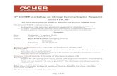 th OCHER workshop on Clinical Communication Researchocher.no/wp-content/uploads/2016/11/Detailed-program-6th-OCHER-… · potential barriers towards patient involvement. The method
