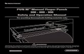 PUN M Manual Finger Punch 300 - 600 - 900 Safety and ...documentlibrary.flexco.com/X2347_enUS_2347_PunMOpMan_111518.pdfpunch belt. Punch in center, at both ends, and then across remainder