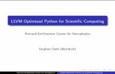 LLVM Optimized Python for Scientific Computingdev.stephendiehl.com/cfa/slides.pdf · 2015. 1. 22. · Numba Haskell Cuda Adobe, AMD, Apple, ARM, Google, IBM, Intel, Mozilla, Nvidia,