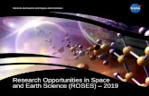 Research Opportunities in Space and Earth Science (ROSES) 2019 · 19/02/2005  · C.15 Planetary Protection Research [3] See C.15 ROSES-2018 D.2 Astrophysics Data Analysis See D.16