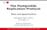 New The PostgreSQL Replication Protocol - Hagander PostgreSQL Replication... · 2020. 9. 10. · PostgreSQL Replication Added in PostgreSQL 9.0 Based on streaming WAL (Transaction