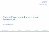 Patient Experience Improvement Framework€¦ · •Patients, carers and the public integral to the improvement work •Many trusts using the Always Events as ... •A clear mandate