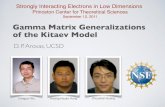 Gamma Matrix Generalizations of the Kitaev Model · 2020. 6. 9. · Gamma Matrix Generalizations of the Kitaev Model D. P. Arovas, UCSD Congjun Wu Hsiang-Hsuan Hung Zhoushen Huang