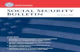 Social Security Bulletin, Vol. 73, No. 2, 2013Social Security Bulletin Social Security Vol. 73, No. 2, 2013 IN THIS ISSUE: ` Subsequent Program Participation of Former Social Security