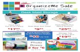 GET THINGS CLEARED OFF AND IN ORDER warehouse' sale SAT, …€¦ · warehouse' OrganizeMe Sale SAT, JAN 18TH - off MON, JAN 20TH memory keepers Washi Storage Tote 4 removable bins