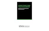 CONSTRUCTION TECHNOLOGIES COLLEGE OF ENGINEERING ... · COLLEGE OF ENGINEERING &TECHNOLOGY uvu CONSTRUCTION TECHNOLOGIES UTAH VALLEY UNIVERSITY . SALARIES JOB OUTLOOK FOR CONSTRUCTION