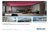 CLEO - Oba Au · CLEO FOLDING ARM AWNING CLASS 2 min. 200cm max. 500 cm min. 150 cm max. 300 cm • Sealed box protects from the elements • Various mounting options to the wall,