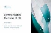 Communicating the value of EOgeocradle.eu/wp-content/uploads/2018/11/communicating-value.pdf · GEO Knowledge Hub Easy access to expertly curated reproducible knowledge on ... value