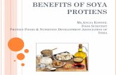 BENEFITS OF SOYA PROTIENS - pfndai.org€¦ · IMPORTANCE OF PROTEINS Proteins is the basic chemical unit of living organisms & is essential for nutrition, growth & repair. Proteins