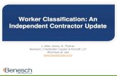Worker Classification: An Independent Contractor Update · 2016. 5. 19. · 11 . Worker Classification Tests ... 28 . Recent Noteworthy Court Decisions (cont’d) 29 ... – Atiapo,