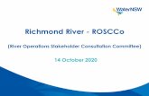 Richmond River - ROSCCo...WaterNSW Current Storage Status •Toonumbar: 12 Sept 2020 •Storage Volume: 7,026 ML •Storage Percent: 63.9% •Dam Inflows since 1July20 –12 Sept 20: