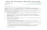 New City of Durham Parish Councilcityofdurham.parish.durham.gov.uk/wp-content/uploads/... · 2020. 1. 17. · - Professional promotion of pocket ashtray project. - Introduction of
