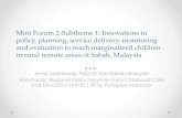 Mini Forum 2-Subtheme 1: Innovations in policy, planning, service … · 2019. 1. 24. · Mini Forum 2-Subtheme 1: Innovations in policy, planning, service delivery, monitoring and