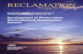 Development of Photovoltaic Electrodialysis Desalination ... · s. Desalination and Water Purification Research and Development Program Report No. 191 . Development of Photovoltaic
