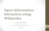 Open Information Extraction using Wikipediaad-teaching.informatik.uni-freiburg.de/information-extraction-ws1314… · Shortest Dependency Path as Relation •“Dan was not born in