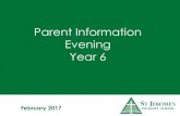 Parent Information Evening Year 6 - stjeromes.wa.edu.au€¦ · Sacramental Program Teaching Mass (parent and child) Thursday 27 April 7pm Parent/ child workshop Thursday 18 May 3:30