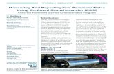 Measuring And Reporting Tire-Pavement Noise Using On-Board ... Brief... · measuring tire noise. This work resulted in Road Tire Noise Evaluation Procedure GMN 7079TP. In the early