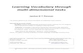 Learning Vocabulary through multi-dimensional tasks€¦ · Learning Vocabulary through multi-dimensional tasks Janice G T Penner I am forever grateful to Dr. Averel Coxhead for her