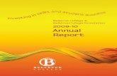 2009-10 Annual Report€¦ · 2009-10 Annual Report. The pace of progress at Bellevue College is growing expo- nentially as we continue to innovate and find new ways to serve our