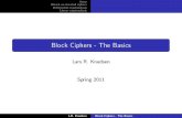 Block Ciphers - The Basics · 1920s, rotor machines, mechanical crypto Enigma, Germany Sigaba, USA Typex, UK 1970s, computers take over from rotor machines ciphers operate on long