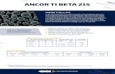 ANCOR TI BETA 21S - GKN · ANCOR TI BETA 21S ANCOR Ti Beta 21S is gas atomized titanium alloy powder (UNS R58210). Beta 21S was originally developed as a material for titanium metal