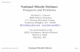 National Missile Defense: Prospects and Problems · 03605NMDP Draft 1 of 03/05/05 National Missile Defense Page 1 030605nmdp1.doc National Missile Defense: Prospects and Problems