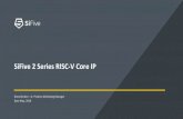 SiFive 2 Series RISC-V Core IP€¦ · Drew Barbier - Sr. Product Marketing Manager Date May, 2019. 2 About This Presentation This presentation will introduce the SiFive 2 Series